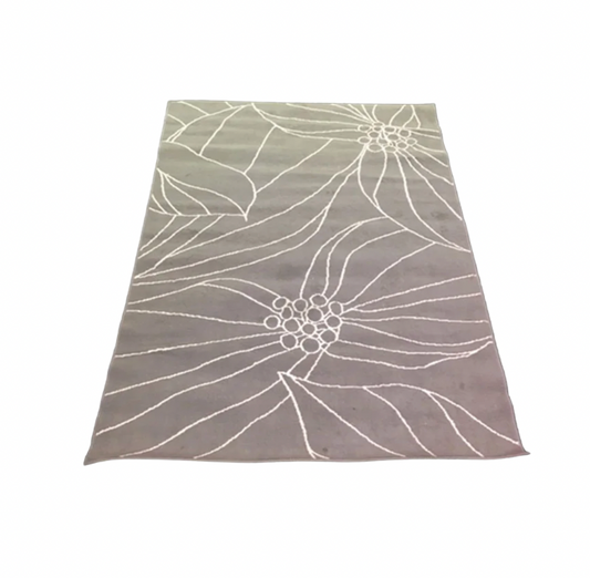 Lebowski Area Rugs - Grey/White Floral
