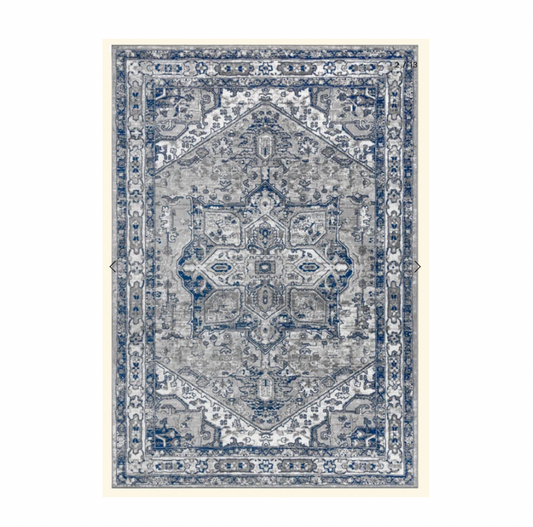 Lebowski Area Rugs - Blue/Grey
