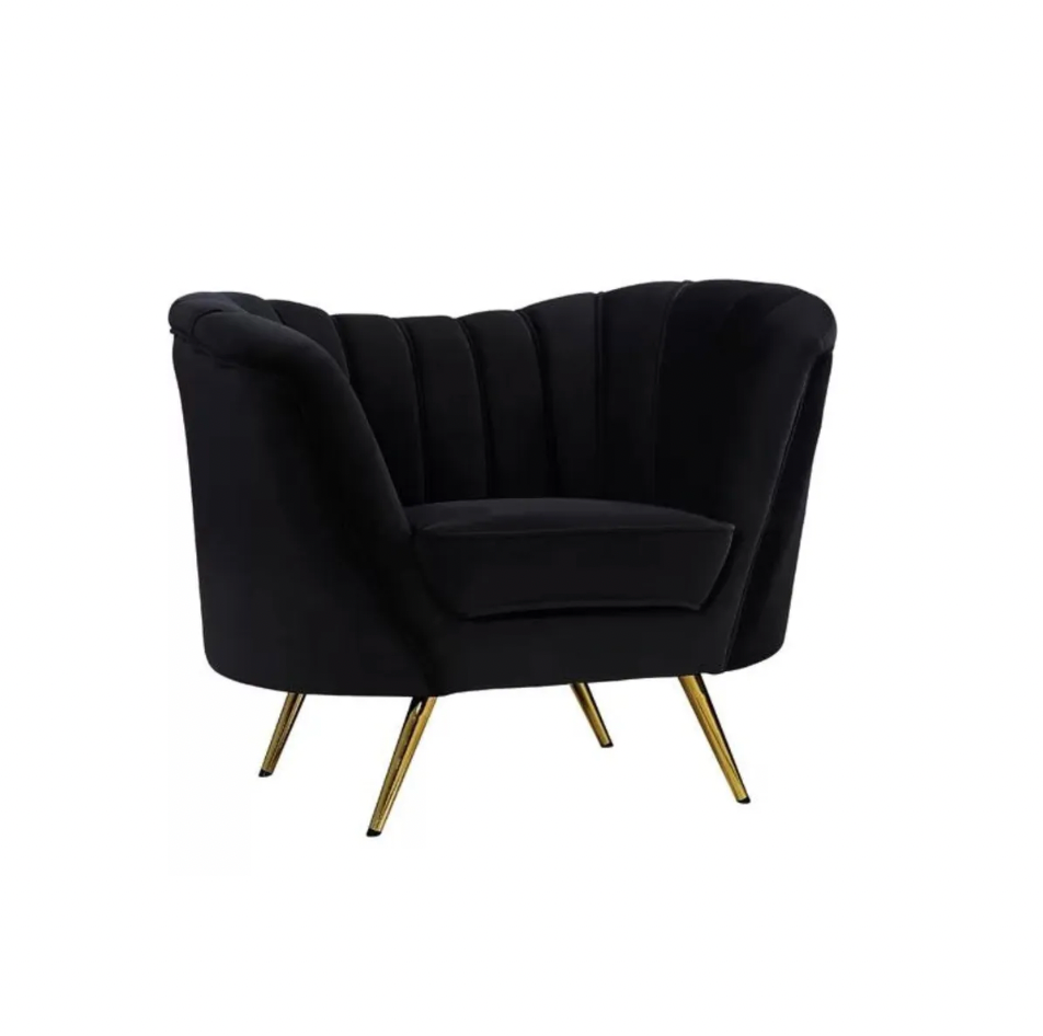 Black Velvet Accent Chair