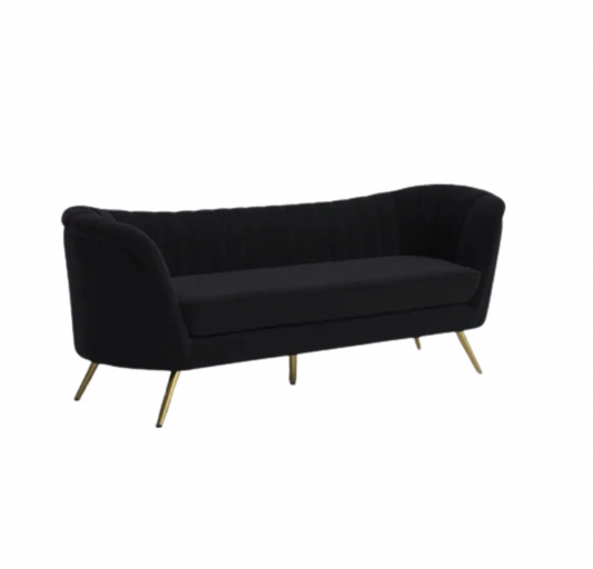 Black Velvet Sofa
