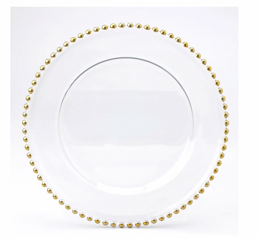 Gold Beaded Charger