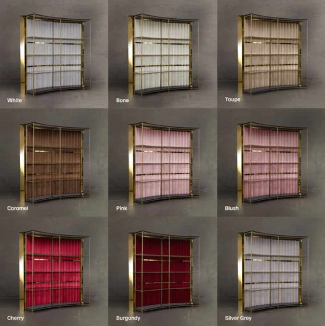 Velvet Back Bar (Multiple Colors Available)