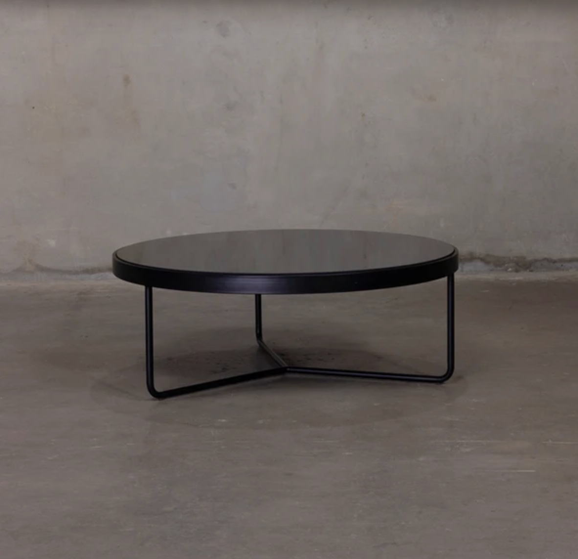 Black Metal End Table - Black Top