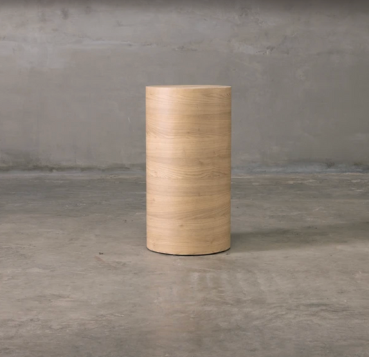Wooden Round End Table (Tall)