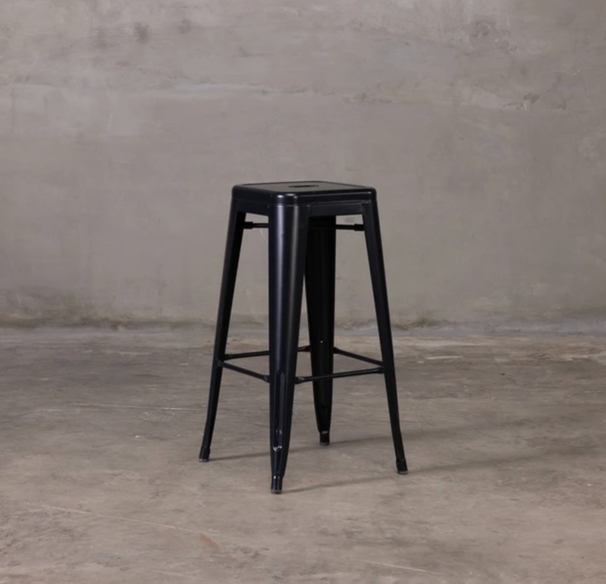 Black Metal Stool