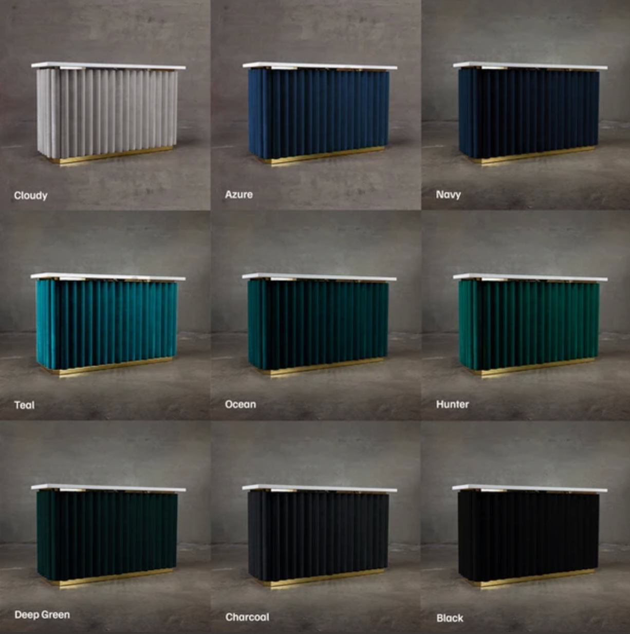Velvet Bar (Multiple Colors & Trims Available)