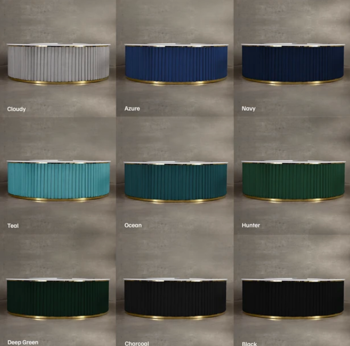 Velvet Bar Round (Multiple Colors & Trims Available)