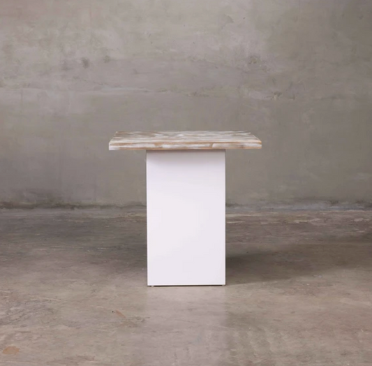 Square Pedestal Dining Table (Mocha)