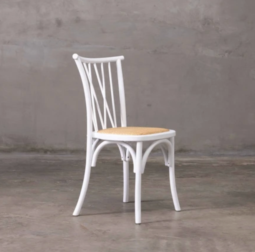 Crossed Dining Chair (White)
