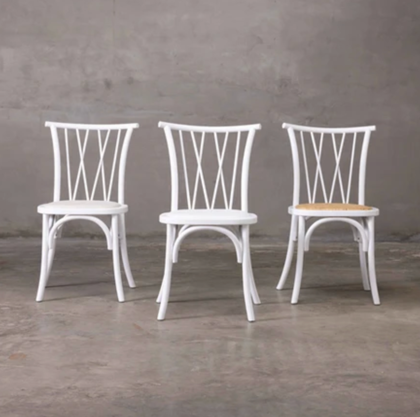 Crossed Dining Chair (White)