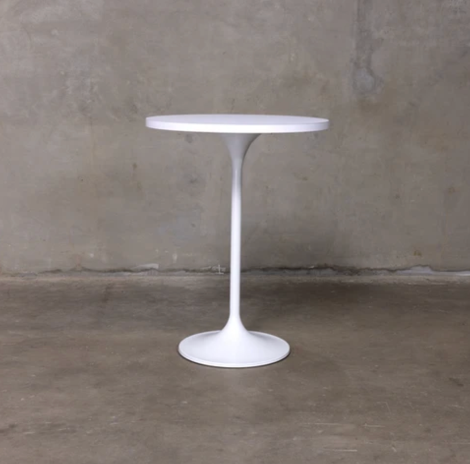 Tulip Pub Table - All White