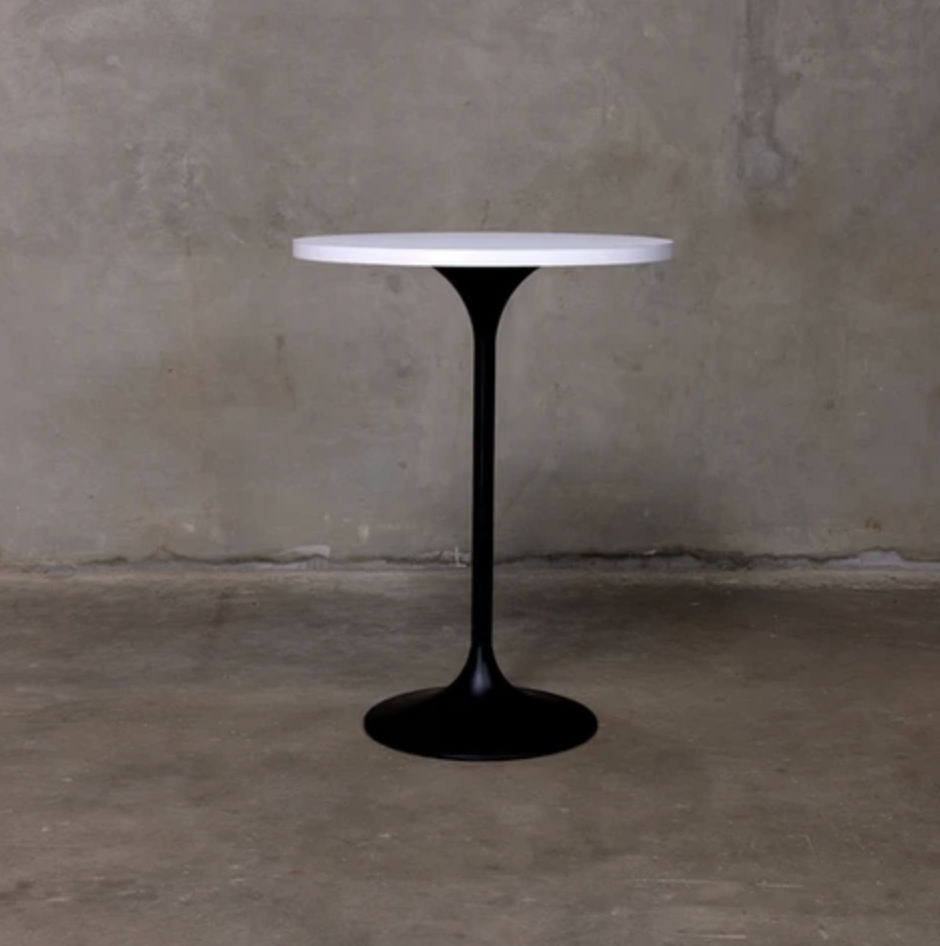 Tulip Pub Table - White & Black