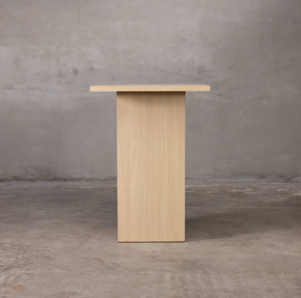 Light Wood Square Pub Table