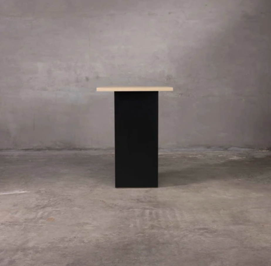 Square Pub Table Black (Multiple Countertop Colors)