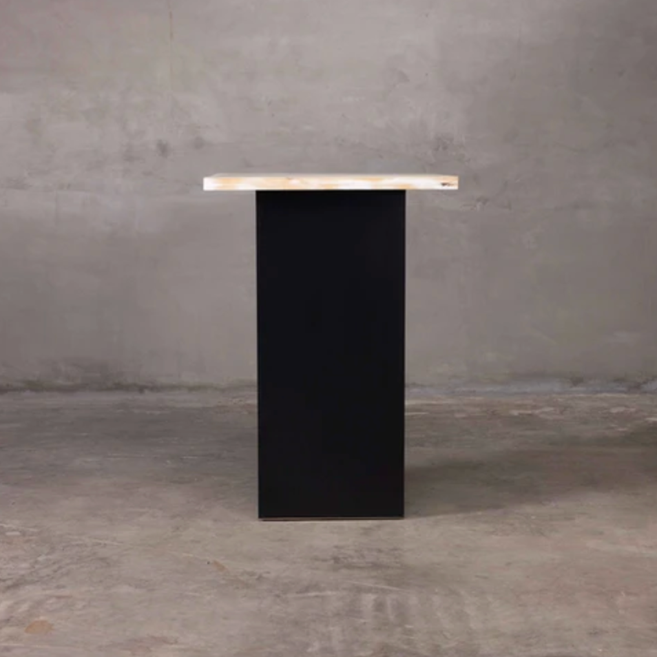 Square Pub Table Black (Multiple Countertop Colors)