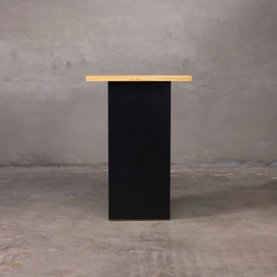 Square Pub Table Black (Multiple Countertop Colors)