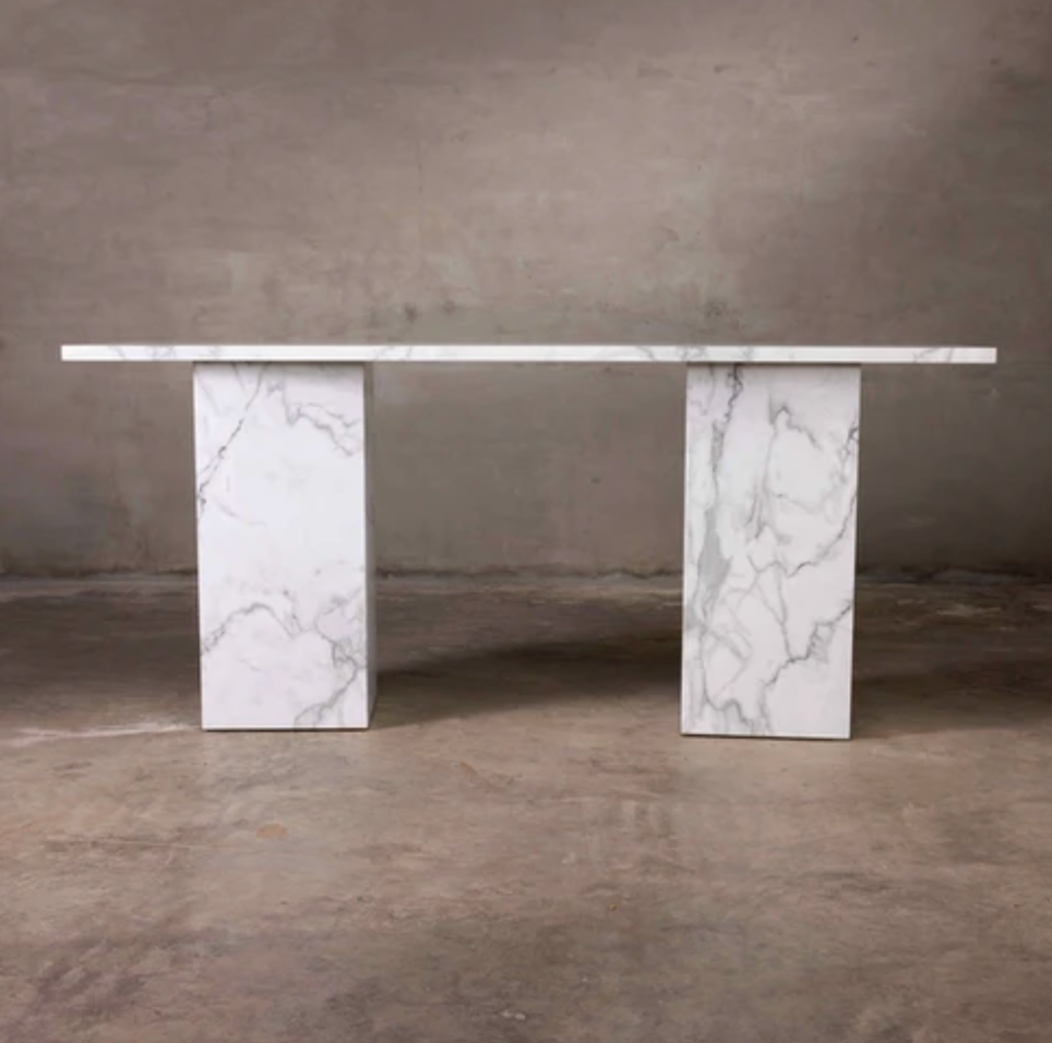 Platform Long Pub Table Marble