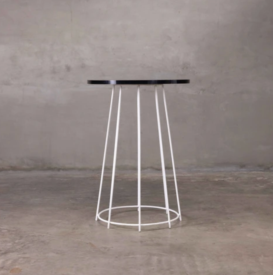 Wired White Pub Table (Multiple Countertop Options)