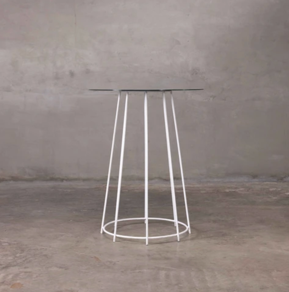 Wired White Pub Table (Multiple Countertop Options)