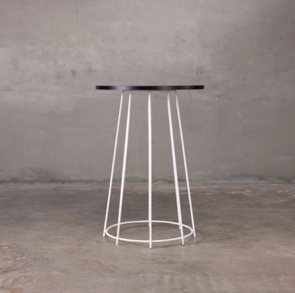 Wired White Pub Table (Multiple Countertop Options)