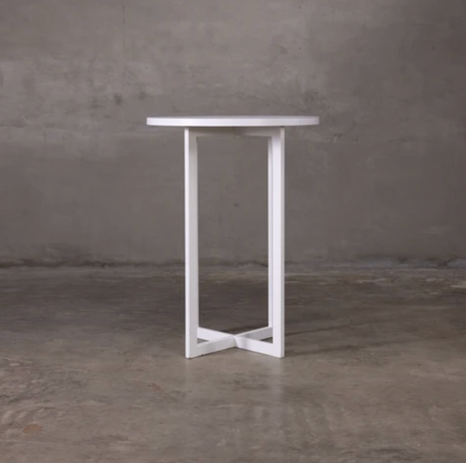 Industrial Pub Table White (Multiple Countertop Options)