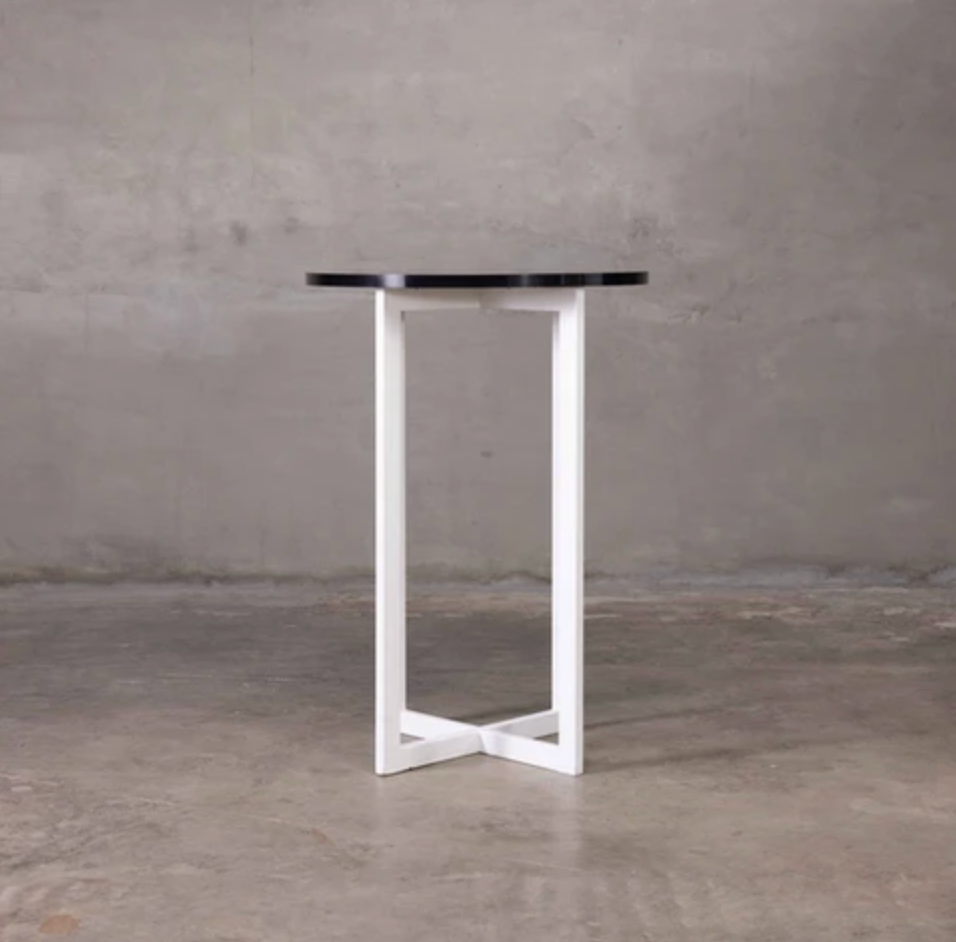 Industrial Pub Table White (Multiple Countertop Options)