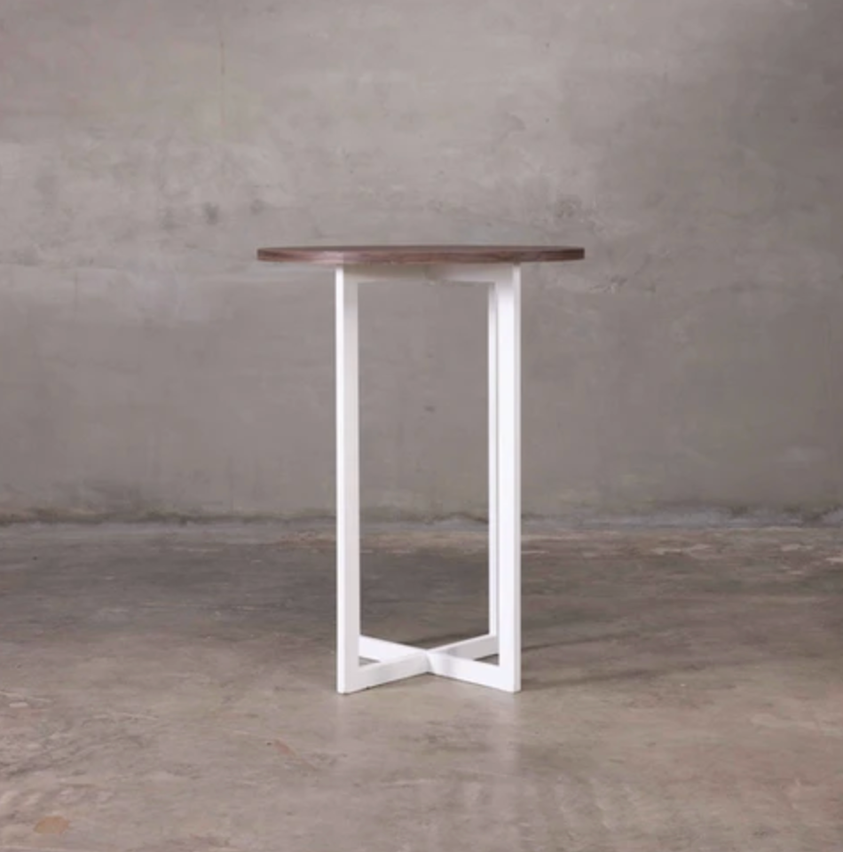 Industrial Pub Table White (Multiple Countertop Options)