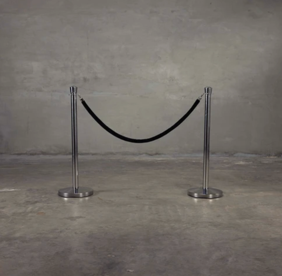 Stanchion Chrome (Multiple Rope Colors)