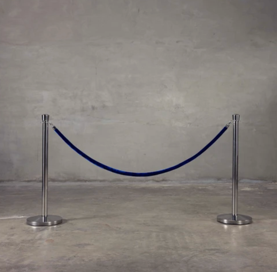 Stanchion Chrome (Multiple Rope Colors)