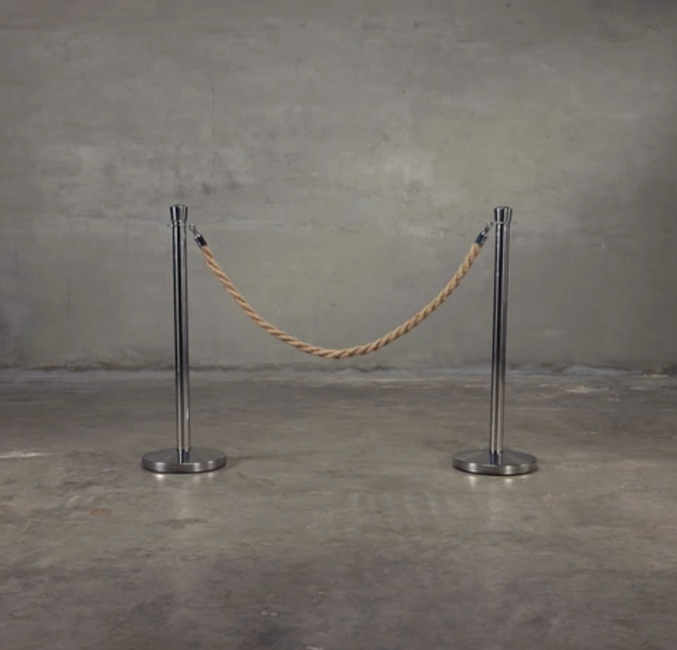 Stanchion Chrome (Multiple Rope Colors)