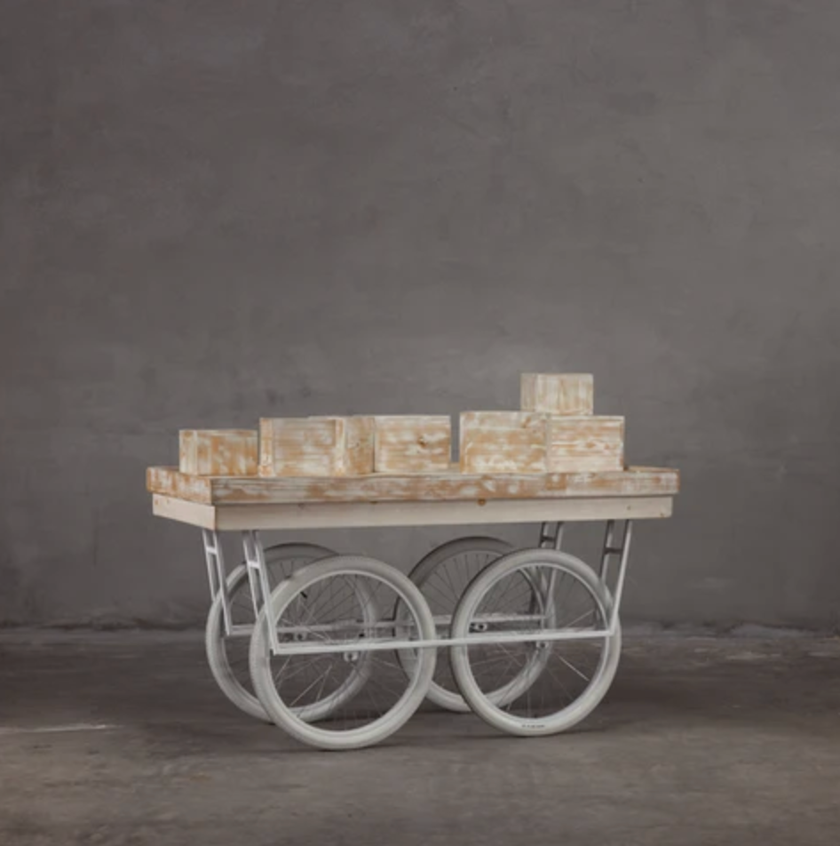 Display Cart (Lighter Wood)