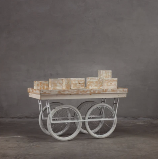 Display Cart (Lighter Wood)