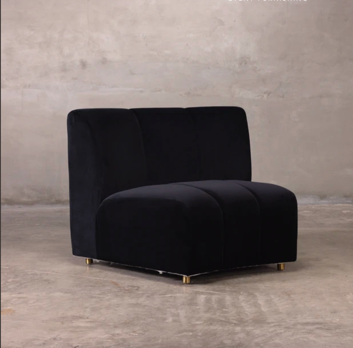 Velvet Armchair - Black