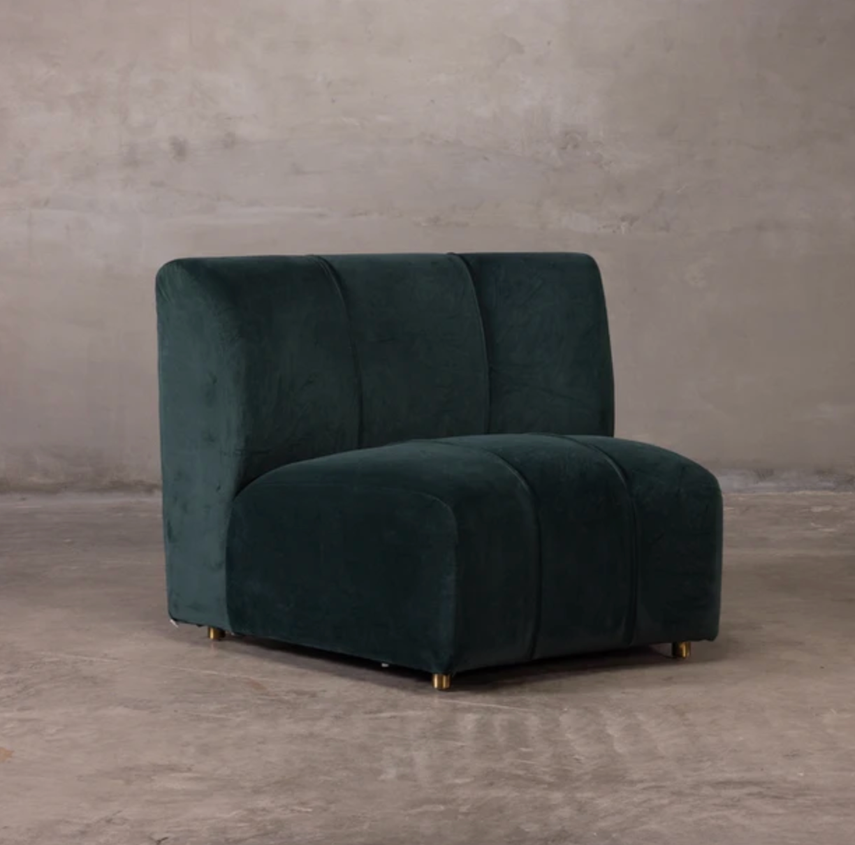 Velvet Armchair - Green