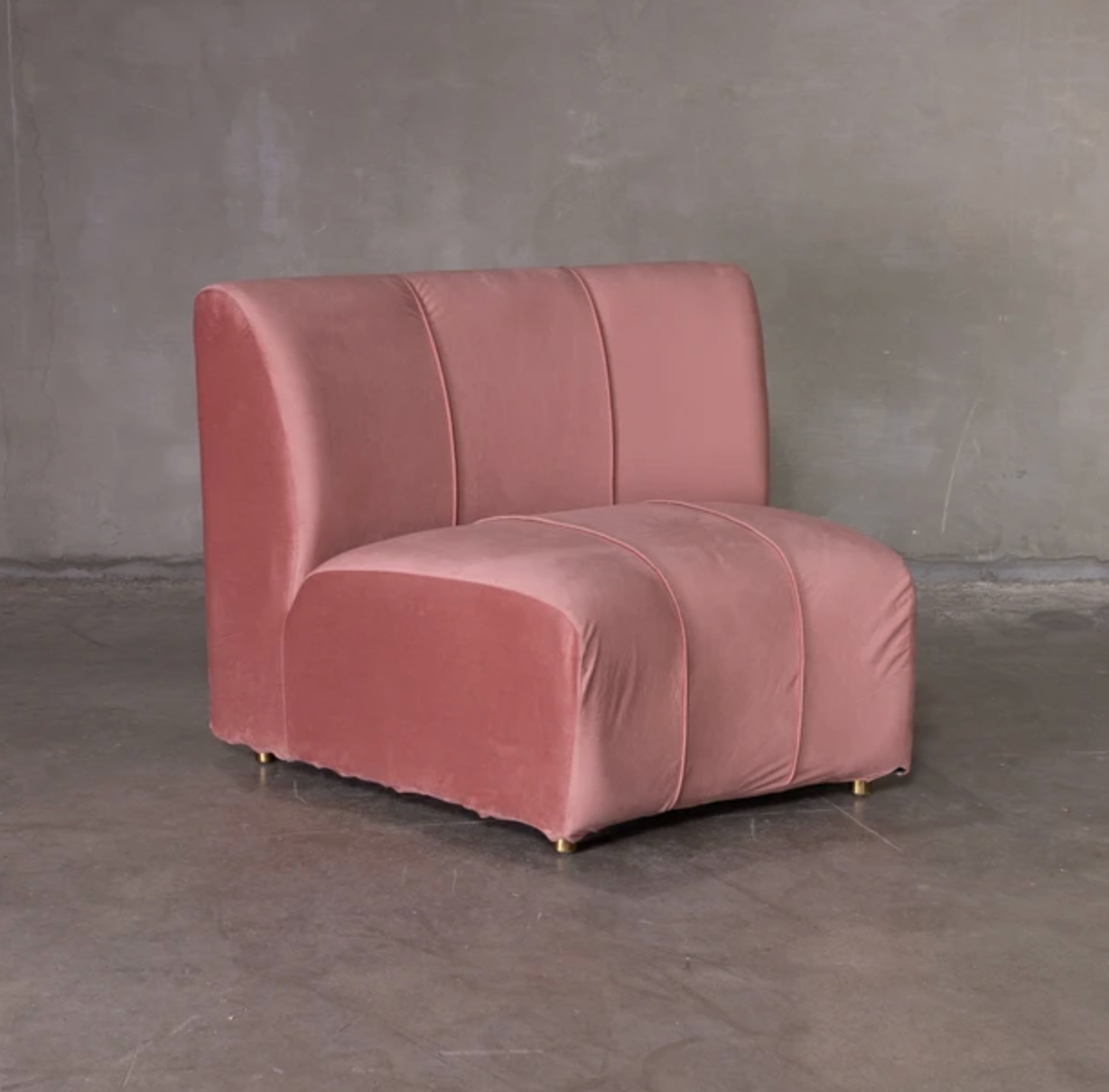 Velvet Armchair - Pink