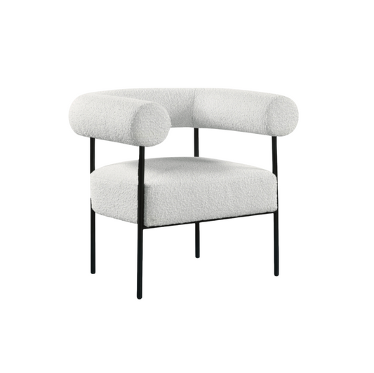 Zion White Boucle Armchair