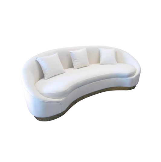 Monaco Offwhite Velvet Sofa