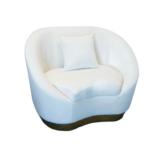Monaco Offwhite Velvet Sofa Chair
