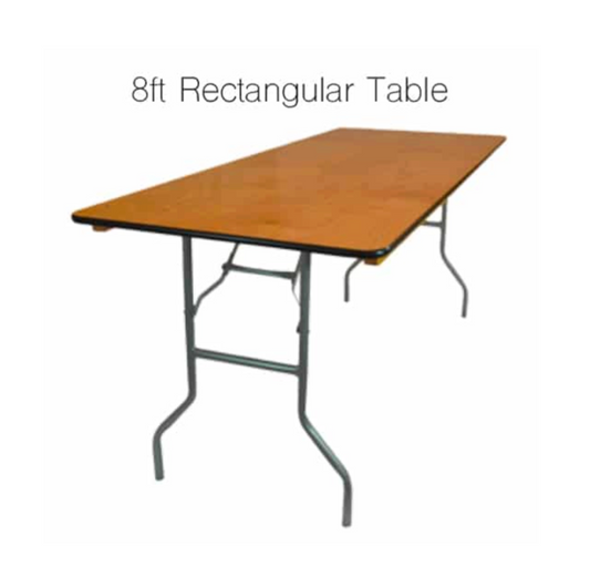 8ft Rectangular Table