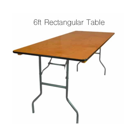 6ft Rectangular Table