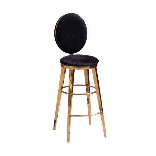 Gold Oracle Barstool Black Velvet Full