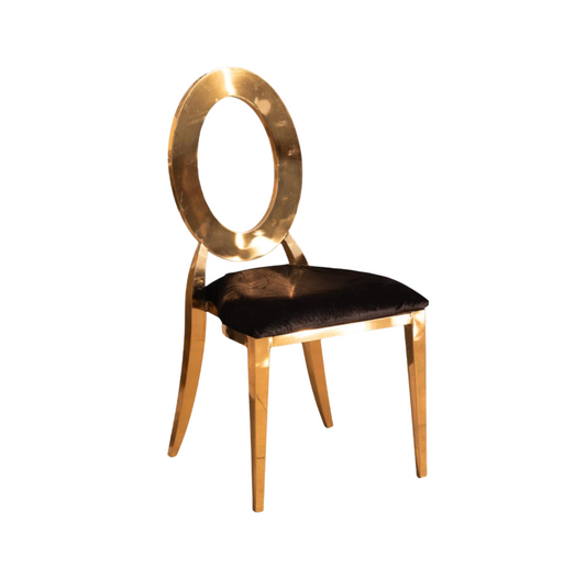 Gold Oracle Chair Black Velvet