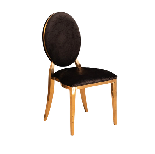 Gold Oracle Chair Black Velvet Full