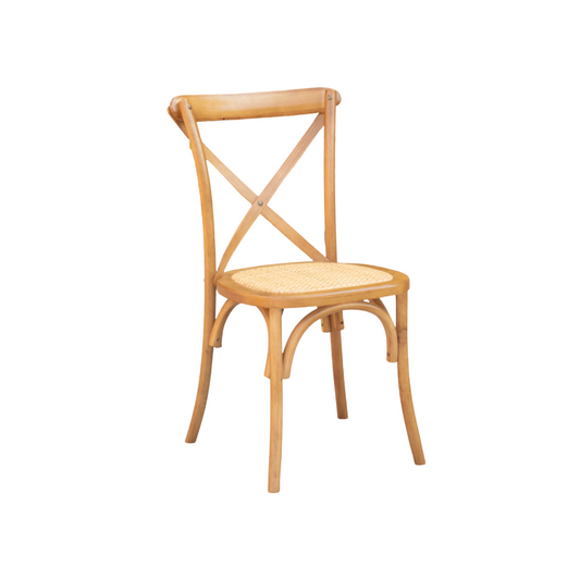 Natural Vineyard Chair With Rattan Seat