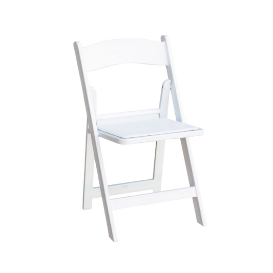 White Resin Folding Chair
