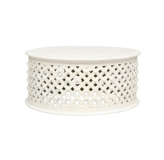 Bamileke White Coffee Table