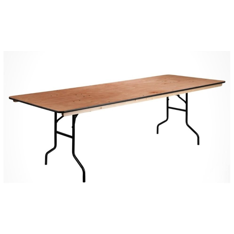8' x 36'' Rectangular Wood Banquet Table
