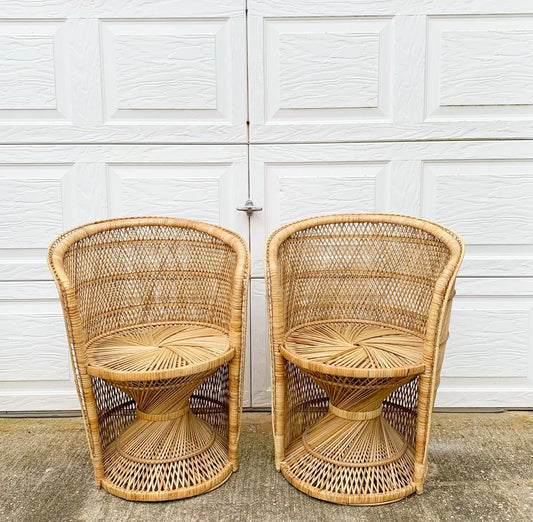 Rattan Barrel Chairs