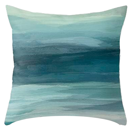 Seafoam Watercolor Pillow