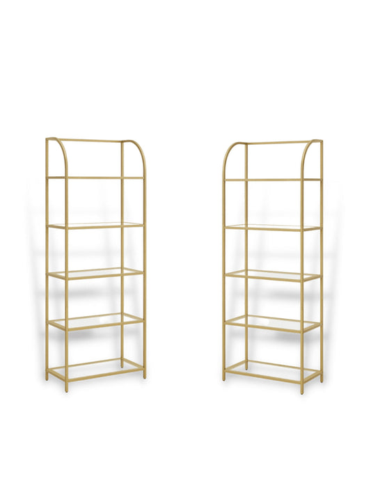 Gold Bookcase Shelving